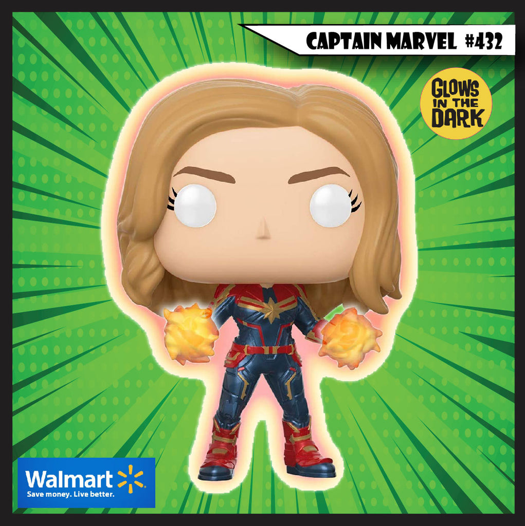 Captain Marvel GITD #432 (Walmart Exclusive) - Pop Hunt Collectibles