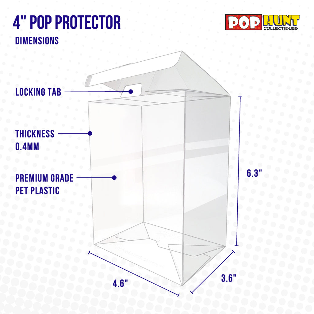 Pop Protectors for 4"- 100 Pack (0.4mm) - Pop Hunt Collectibles