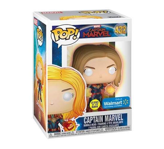 Captain Marvel GITD 432 Walmart Exclusive Pop Hunt Collectibles